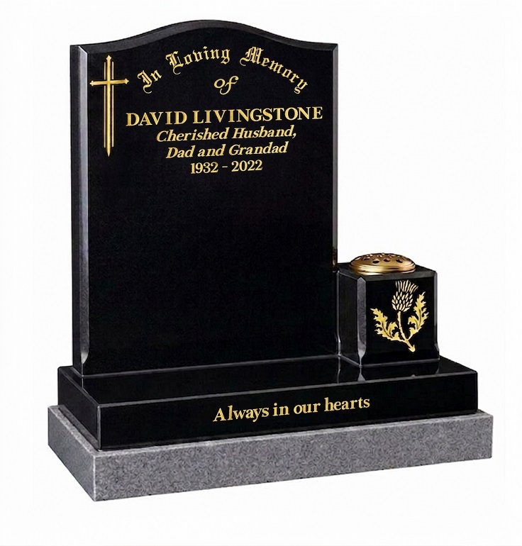 Scottish Thistle Headstone