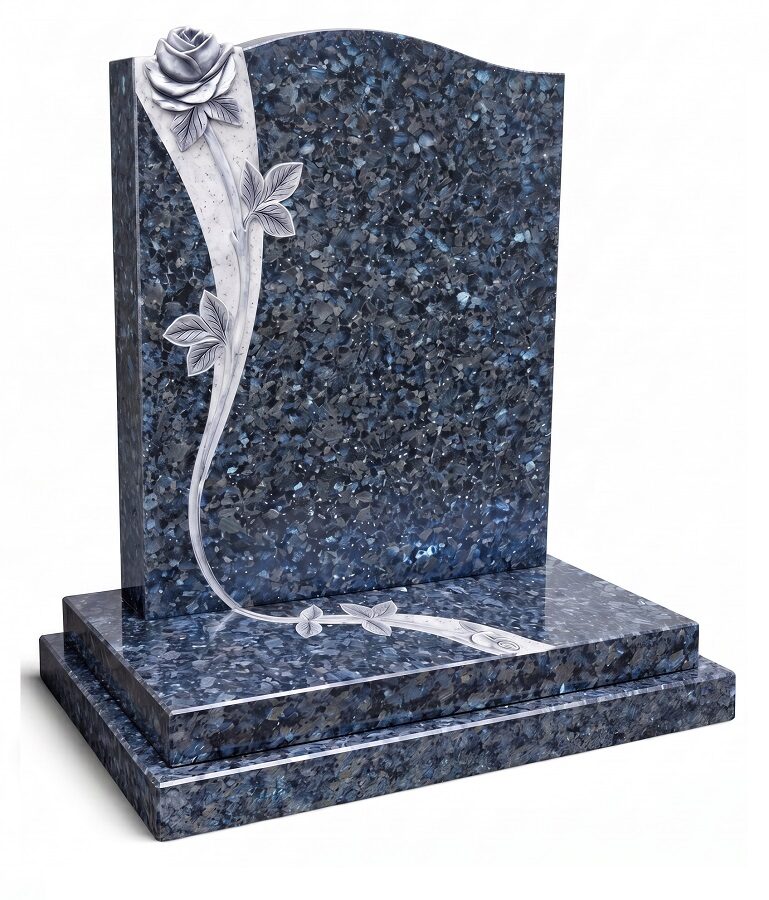 Flowing rose Headstone