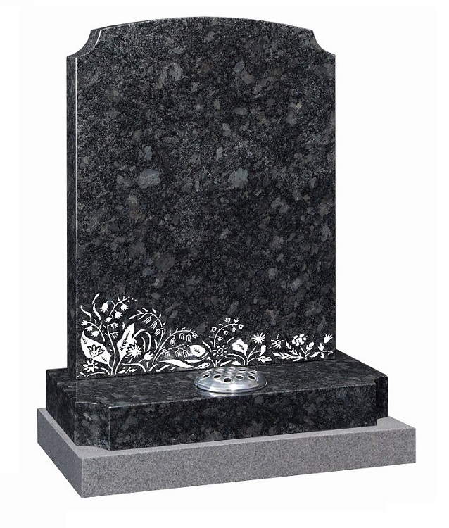 Scotia Shouldered Steel Grey Granite Memorial