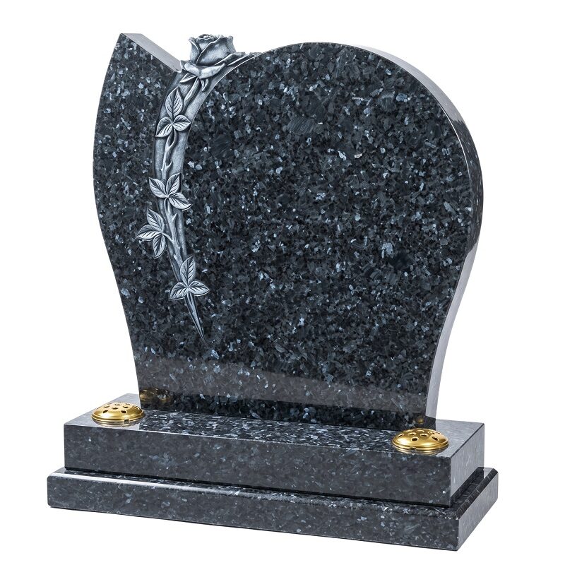 Blue Pearl Rose Headstone