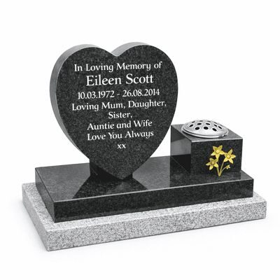 Cremation Heart  Headstone