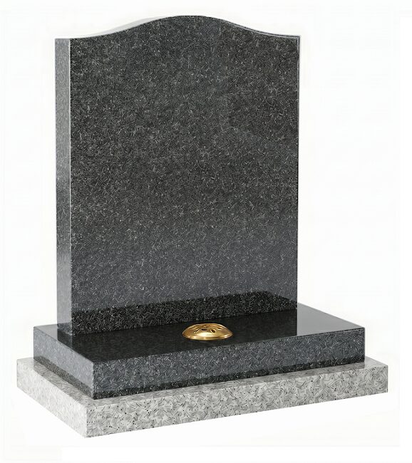 Flint Grey Ogee Headstone