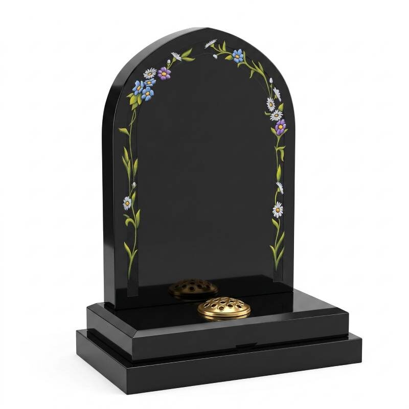 Floral Gothic Headstone