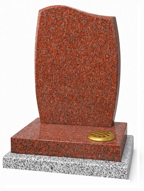 Curved top and edges Headstone