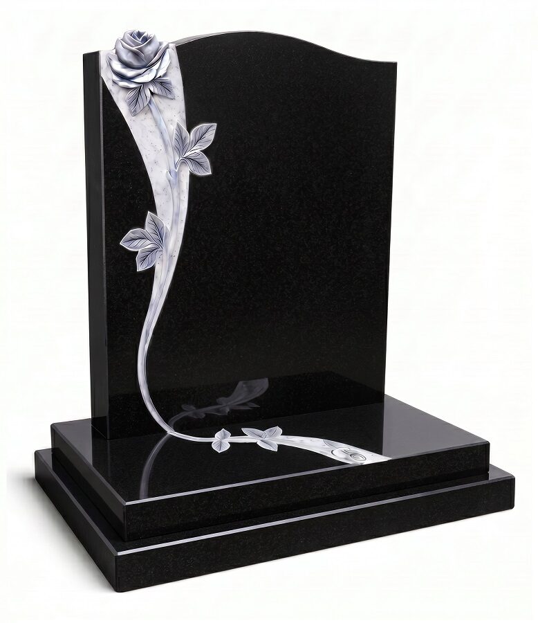Flowing rose Headstone