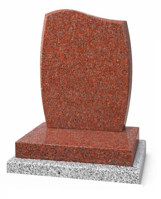 Curved top and edges Headstone