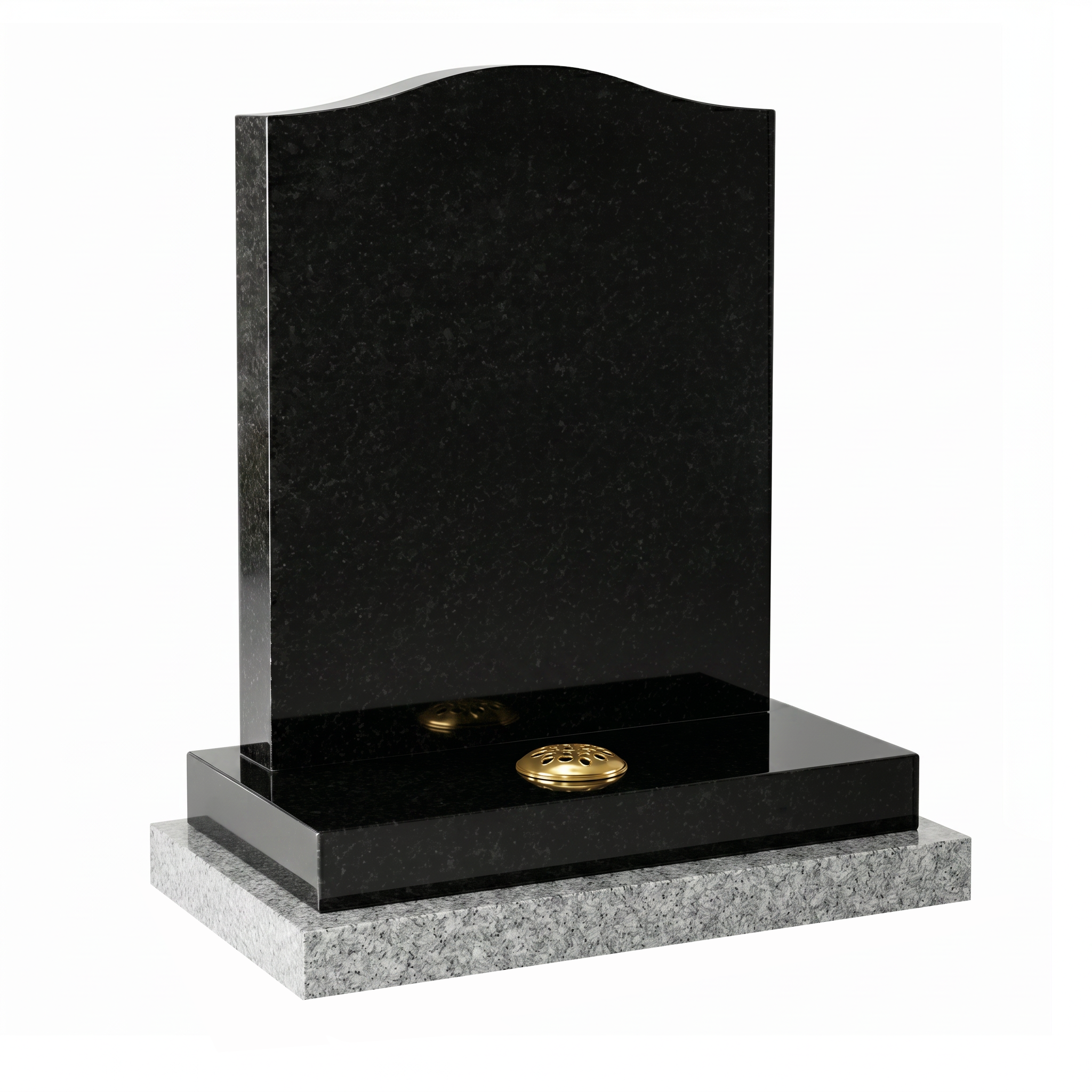 Classic Black Ogee Headstone
