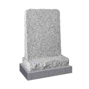 Rustic grey granite headstone