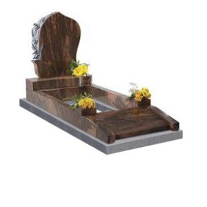 English Teak kerb set with floral carving