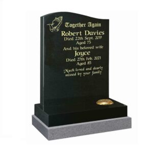 Black granite standard memorial