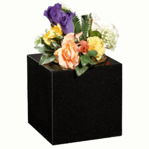 black granite vase