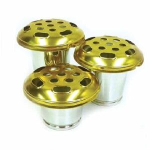Gold top flower containors
