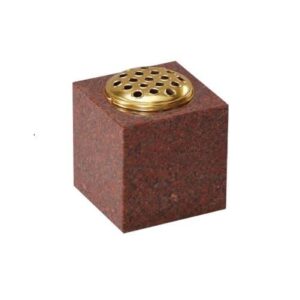 Ruby red granite vase