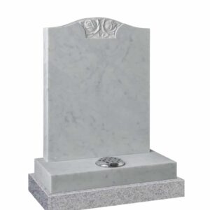 Carrera marble headstone