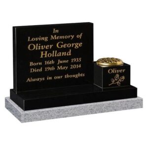 Cremation memorial with vase