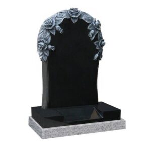 Rose carved headstone