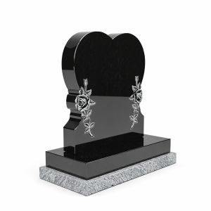 Large black heart memorial